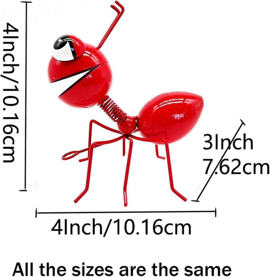 Metal Yard Art Garden Decor for Outside Cute Ants Yard Decorations Outdoor Lawn Ornaments Backyard Gifts for Mom - Set of 6