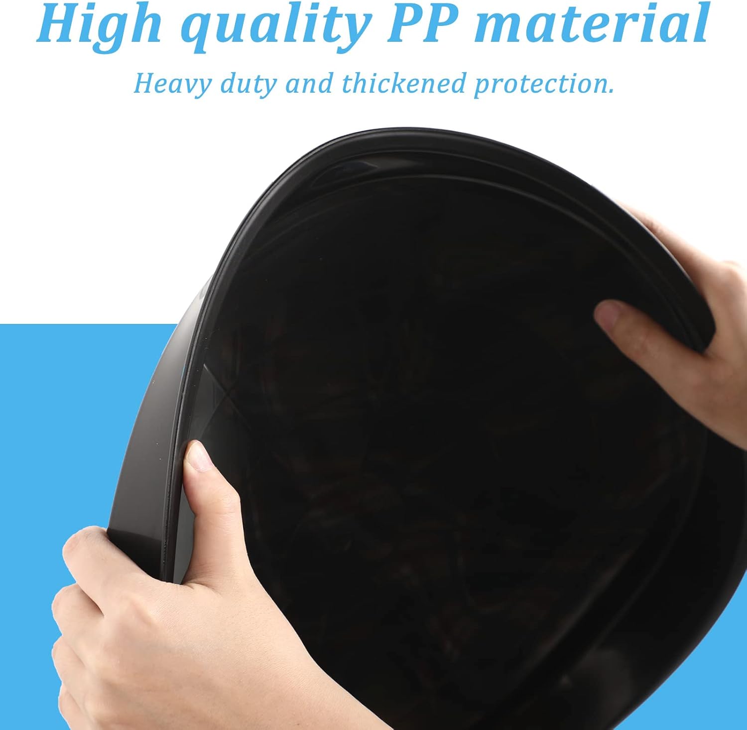 Eccliy 6 Pack Plastic Plant Saucer Heavy Duty Planter Saucers Large Plant Pot Saucers Plastic Water Trays for Indoors and Outdoors Flower Plant Plant Drip (Black,16 Inch)