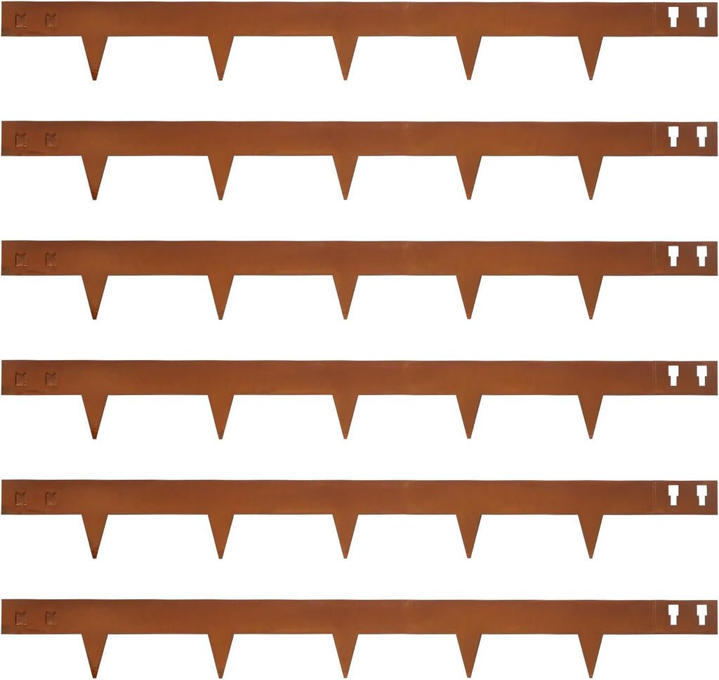 Corten Steel Landscape Edging 40 Inch Strips Steel Landscape Edging Metal Garden Edging Border Rusted Edge 4.5 Inch Depth Steel Edging for Landscaping Lawn Yard 6 pcs by GZGNEEVL