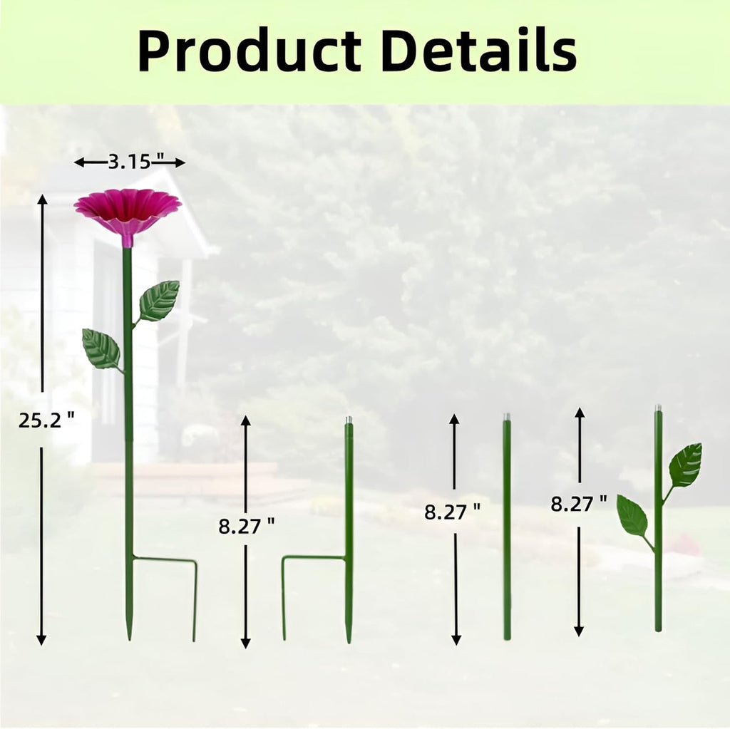 4 Pack Bee Watering Station Butterfly Water Feeder Cup with Flower Design Bee Bath Bowl Bird Bee Watering Cups for Outdoor Yard Garden Decor