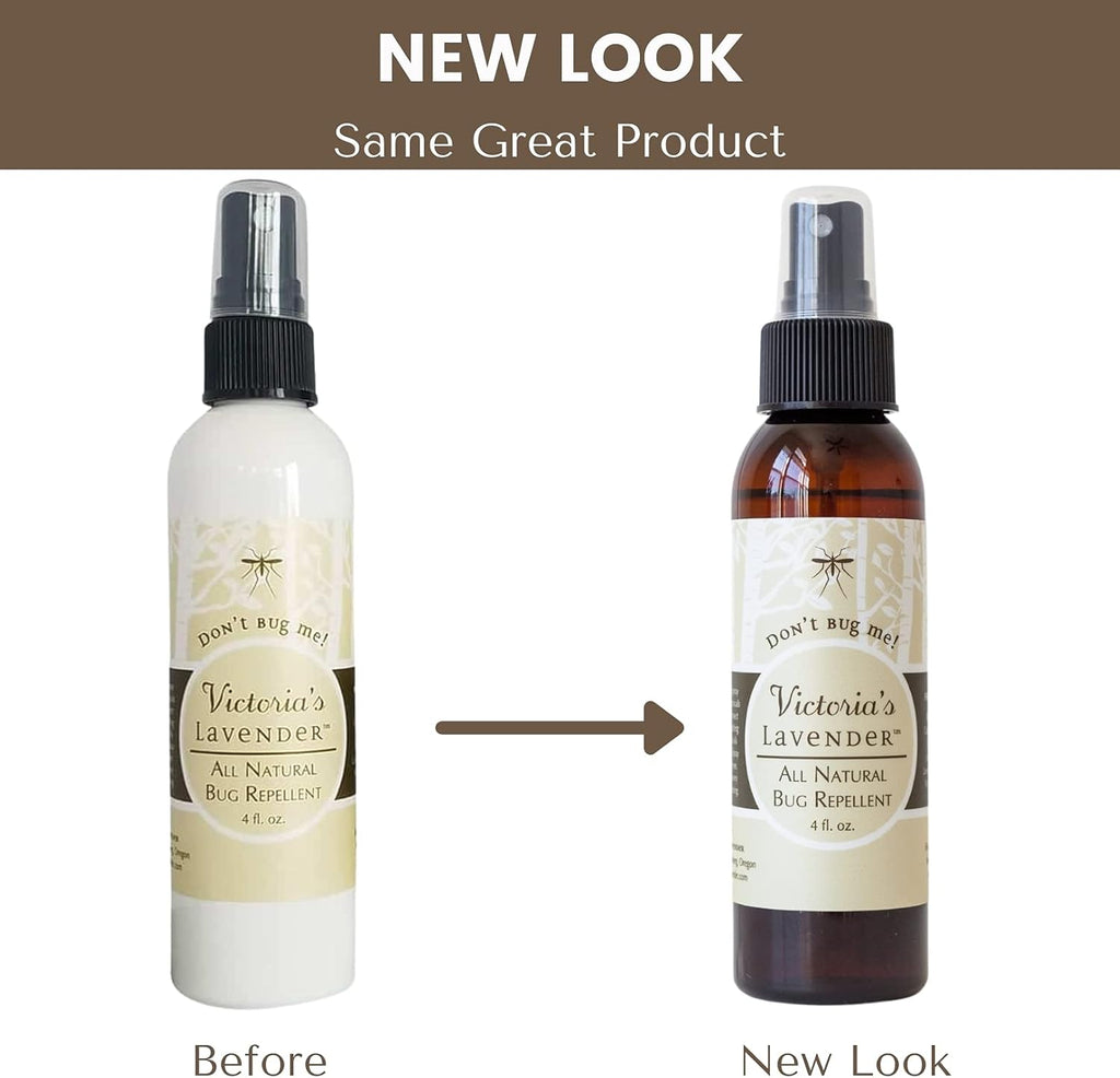 Victoria's Lavender Organic Don’t Bug Me Insect Spray DEET-Free, Made with Plant Based Essential Oils & Aloe Vera - Made in The USA - (1 Pack 4 Fl Oz)