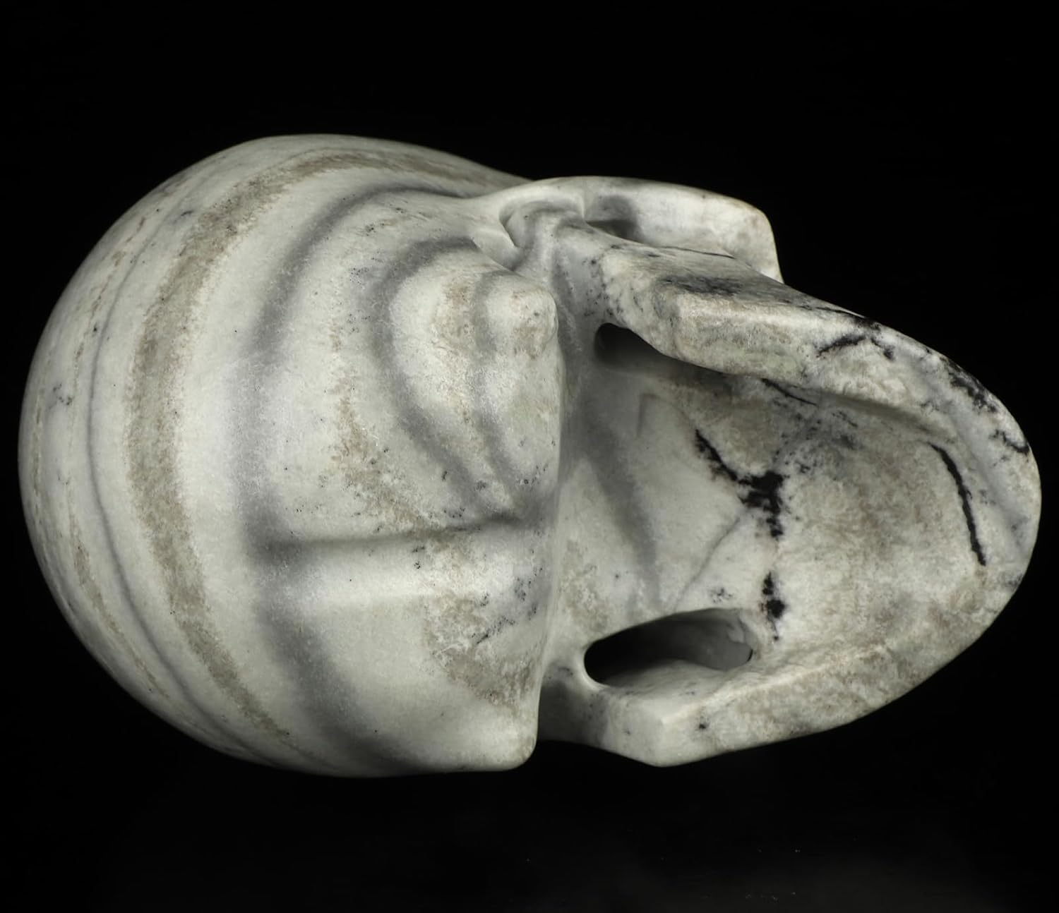 Skullis 5.0”Picasso Jasper Crystal Skull, Hand Carved Gemstone Fine Art Sculpture, Reiki Healing Stone Statue.3160