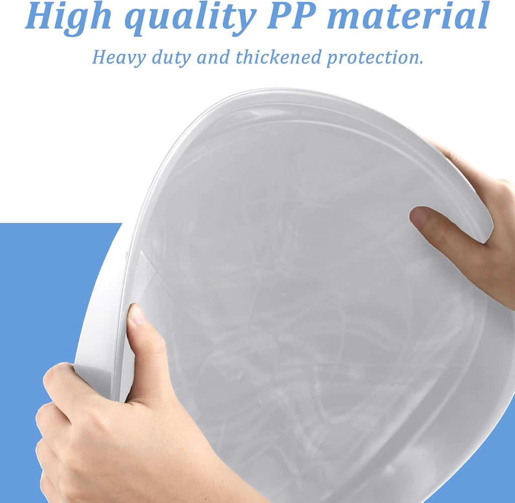 Eccliy 6 Pack Plastic Plant Saucer Heavy Duty Planter Saucers Large Plant Pot Saucers Plastic Water Trays for Indoors and Outdoors Flower Plant Plant Drip (White,20 Inch)