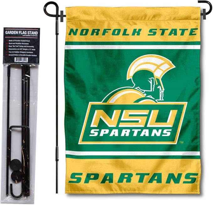 College Flags & Banners Co. Norfolk State Spartans Garden Flag with Stand Holder