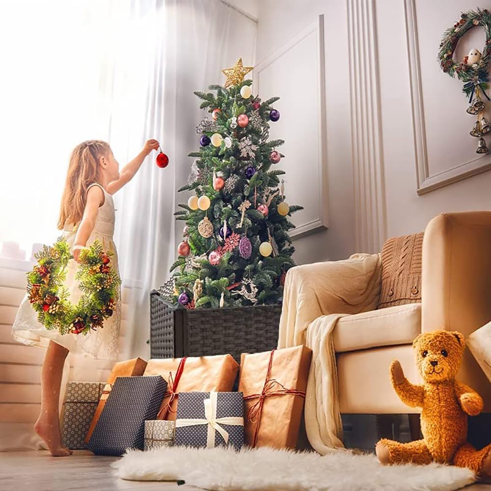 Large Planters for Outdoor Plants Raised Garden Bed Elevated Rectangular Garden Box Kits for Gardening, Vegetables, Flowers and Herbs in Backyard Patio Balcony