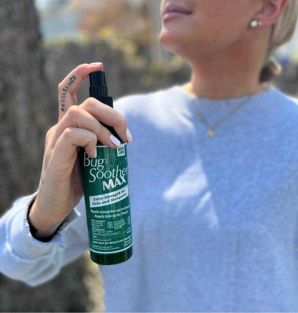 Bug Soother MAX - Extra Strength Natural Gnat, Tick, and Mosquito Repellent, 2 Pack 8 fl oz w/Free 1 oz. DEET-Free Bug Spray Deterrent - Safe for Adults & Environment - Made in USA