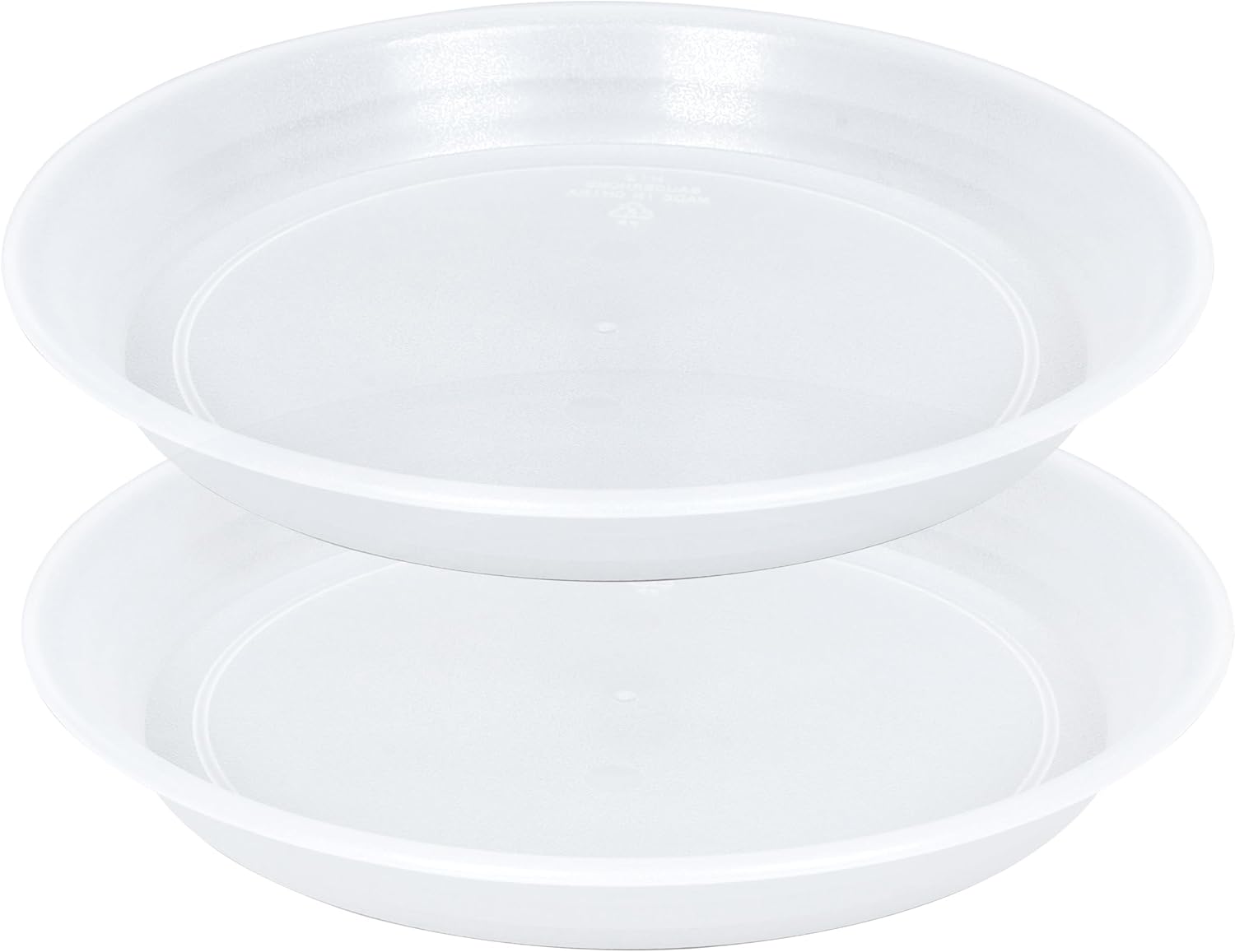 Plant Saucer Pot Tray 10 inch, 2 Packs Clear Plastic Flower Planter Saucers and Drip Trays for Indoors, Heavy Duty Plant Drip Trays Saucers, Plant Plate Water Catcher