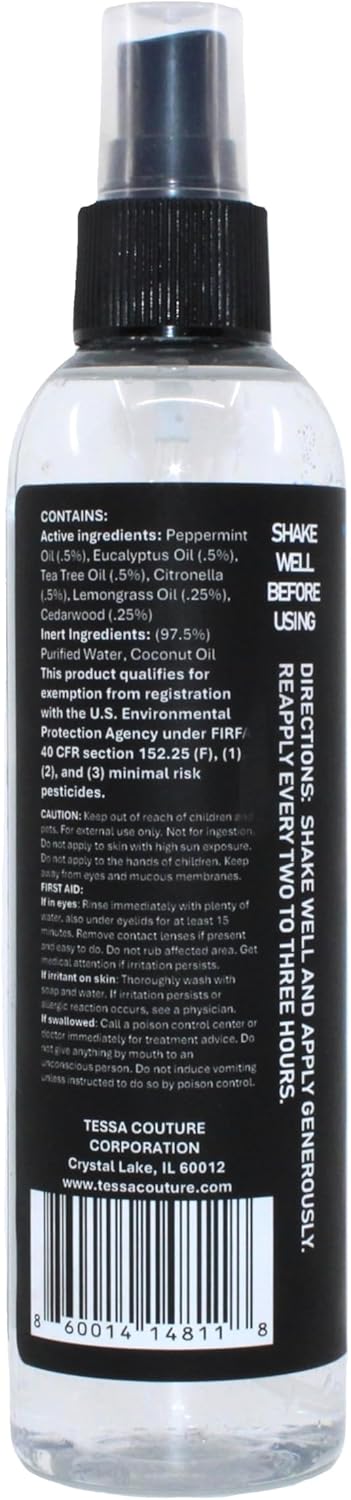 Natural Mosquito and Fly Defense Spray, Cedarwood Scent, 8 Fl Oz