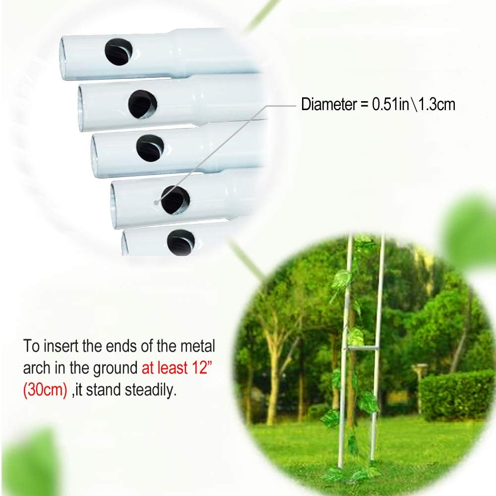 Metal Pergola Arbor,Wedding Arch 4.6 Feet Wide x 7.9 Feet High,Assemble Freely Lightweight Wide Wedding Garden Arbor Bridal Party Decoration White