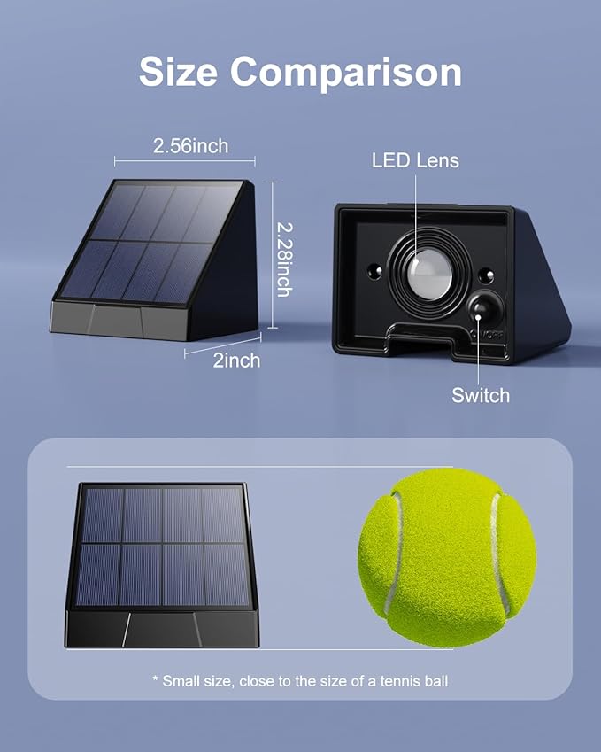 12 Pack Color Changing Solar Powered Fence Lights Outdoor Decorative LED Waterproof Yard Lighting for Outside Wall, Deck, House Patio, Rail, Stair, Backyard, 8 Colorful Modes, Easy 1-Min Installation