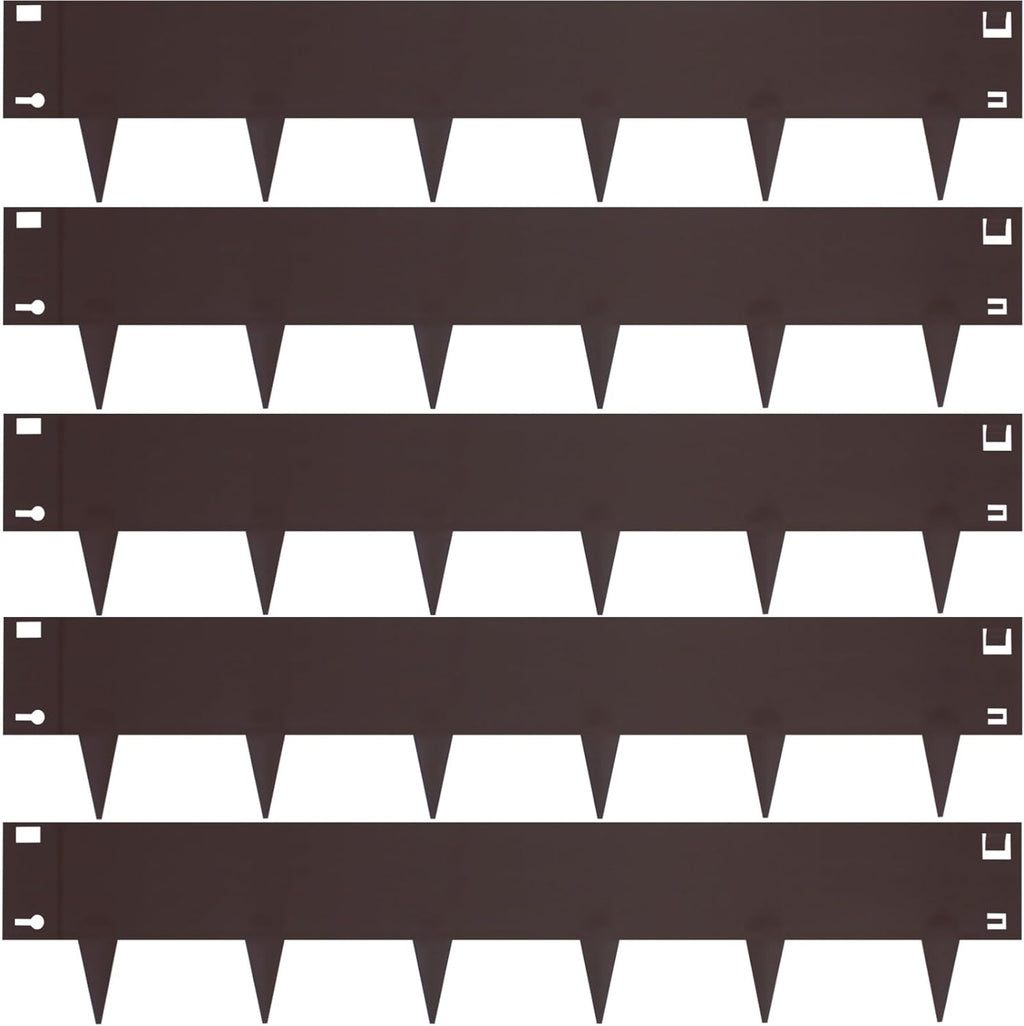 5 Pack Steel Landscape Edging,Metal Landscape Edging 40 Inch Strips, Metal Garden Edging 8 inch Depth, Steel Edging for Landscaping