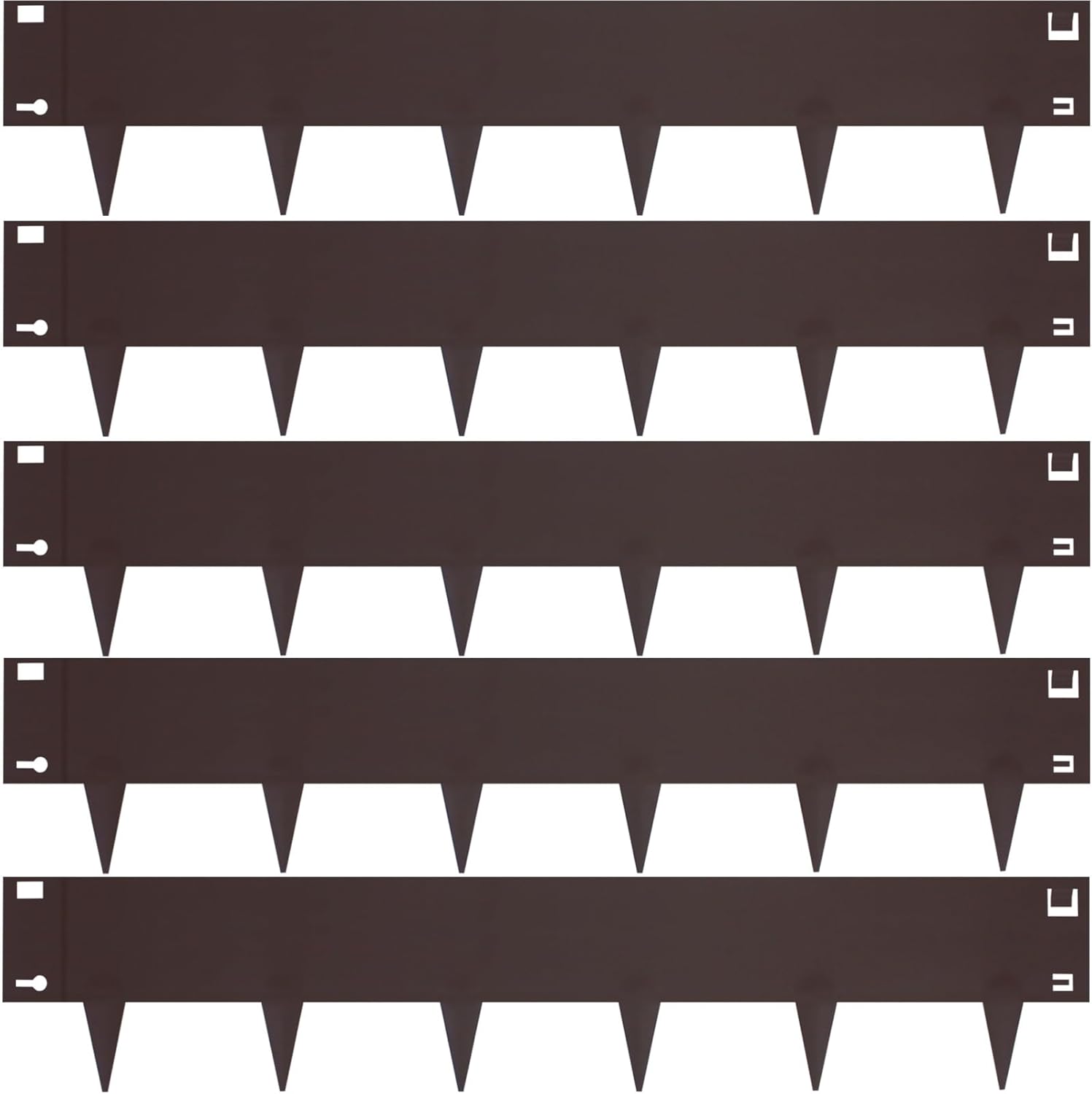 5 Pack Steel Landscape Edging,Metal Landscape Edging 40 Inch Strips, Metal Garden Edging 8 inch Depth, Steel Edging for Landscaping