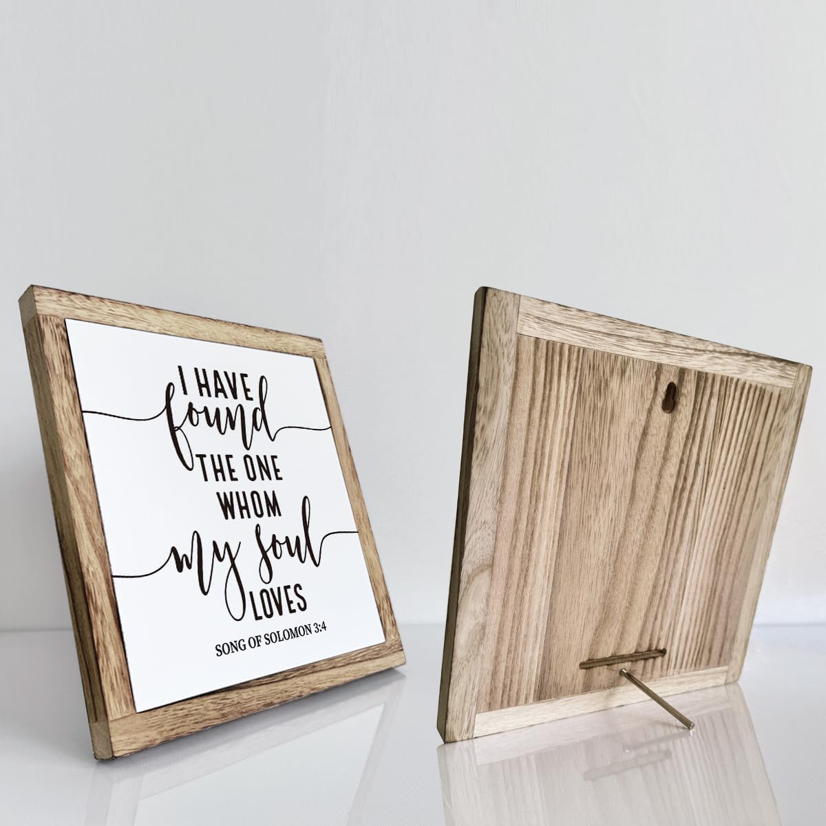 Scripture Sign, Song of Solomon 3:4 Sign, I Have Found the One Whom My Soul Loves, Wooden Plaques Box Signs, Bedroom Decor, Wedding Decoration, Church Decoration, Christian Decor Art, Valentines Day Gift
