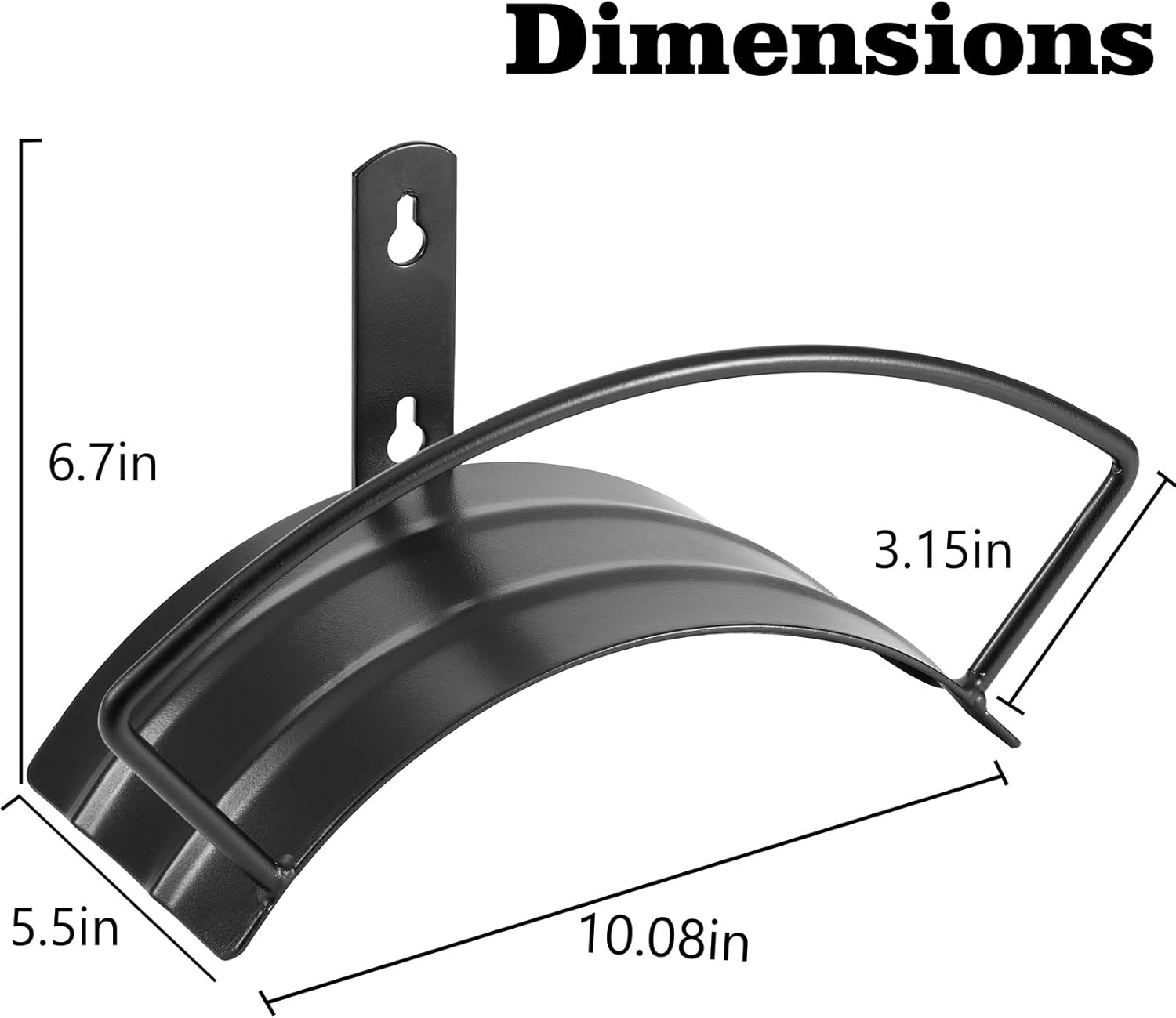 Eastrans Wall Mount Garden Hose Holder, Heavy Duty Water Hose Holder Easily Holds Up to 125 Feet 3/4’’ Hose, Solid Metal & Rust-Free, Perfect Garden Hose Storage for Outside Yard Lawn,Black