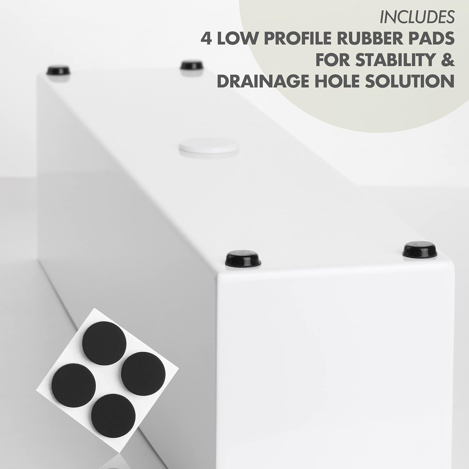 DR&Co Modern Rectangle Planter Box - 32" Metal Planter Ideal for Long Succulent, Rectangular Box for Table or Window Sill, Trough for Indoor Window, White