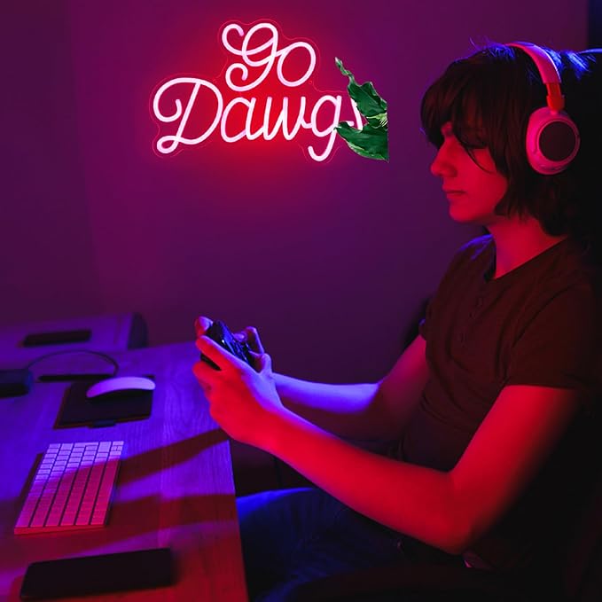 American Football Neon Sign Football Led Neon Light University Fans Rugby Game Neon LED Sign Red Letters Neon Light Up Sign for Bedroom Game Room Man Cave Party Decor Football Fans Gifts