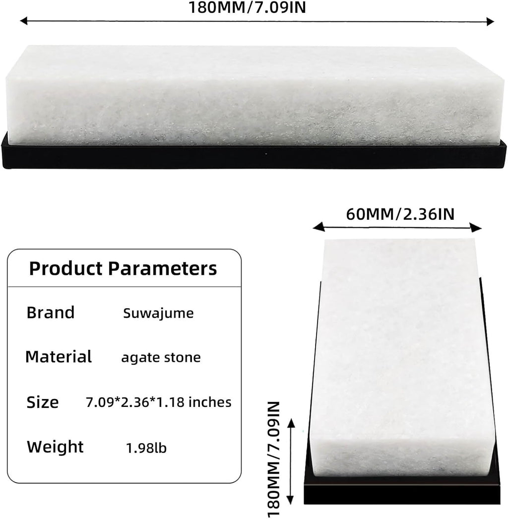 Knife Sharpening Stone,8000 Grit Whetstone Final Fine Polishing Natural White Honing Oilstone for Knives Tools,Cutting Tools