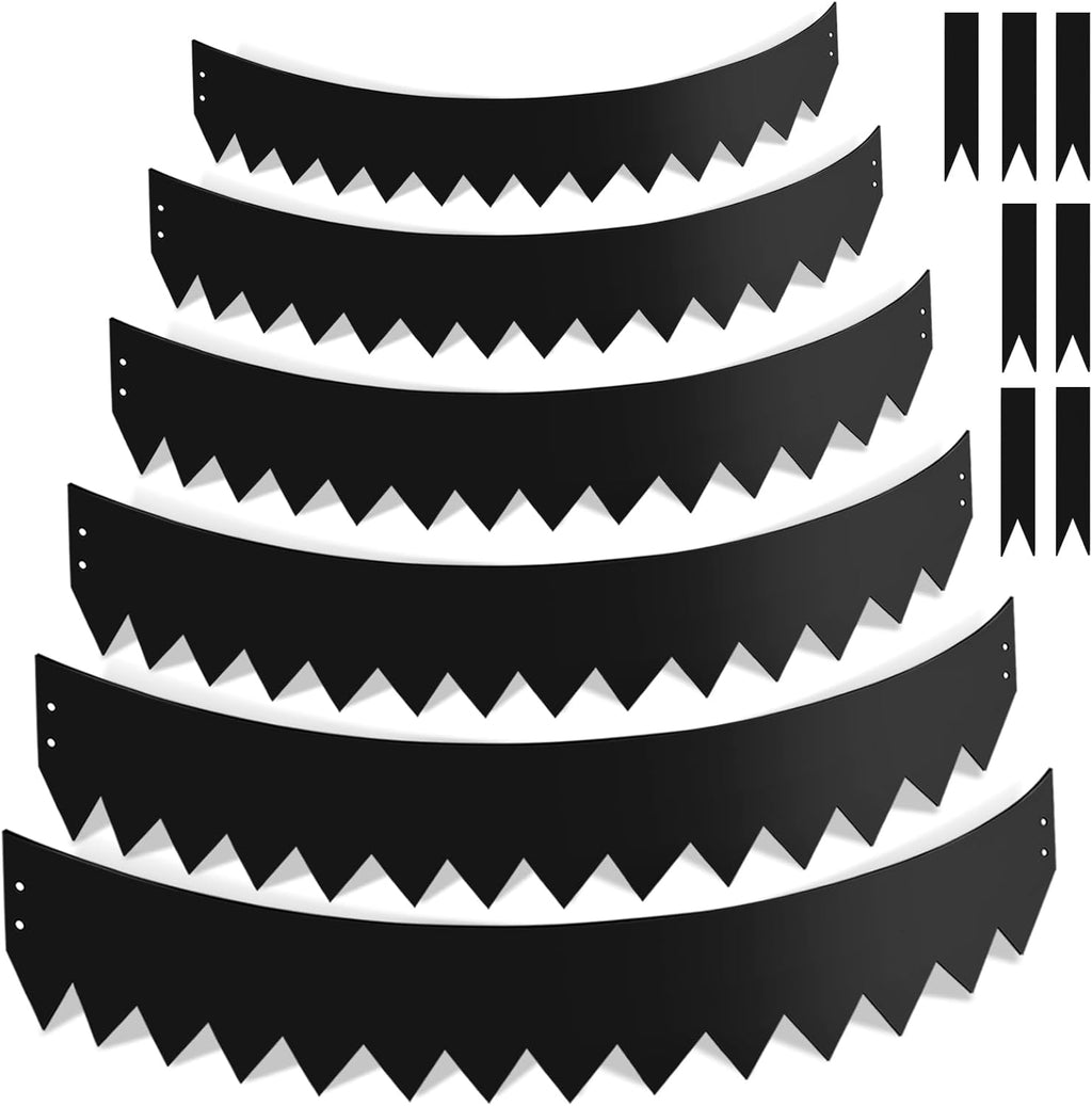6 Inch Metal Landscape Edging, 6 Pack Heavy Duty Galvanized Steel Garden Edging,Steel Landscape Edging with 7 Clips for Lawn, Pathway, Yard