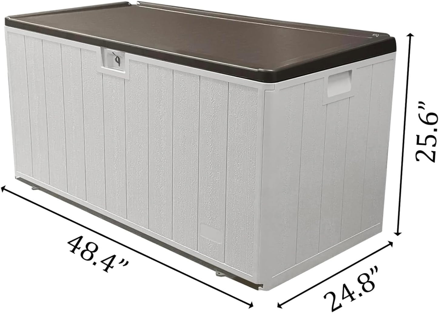 110 Gallon Large Resin Outdoor Storage Box,Waterproof Deck box for Patio Furniture,Garden Tools,Lockable Patio Storage Box,Blow-Molded HDPE