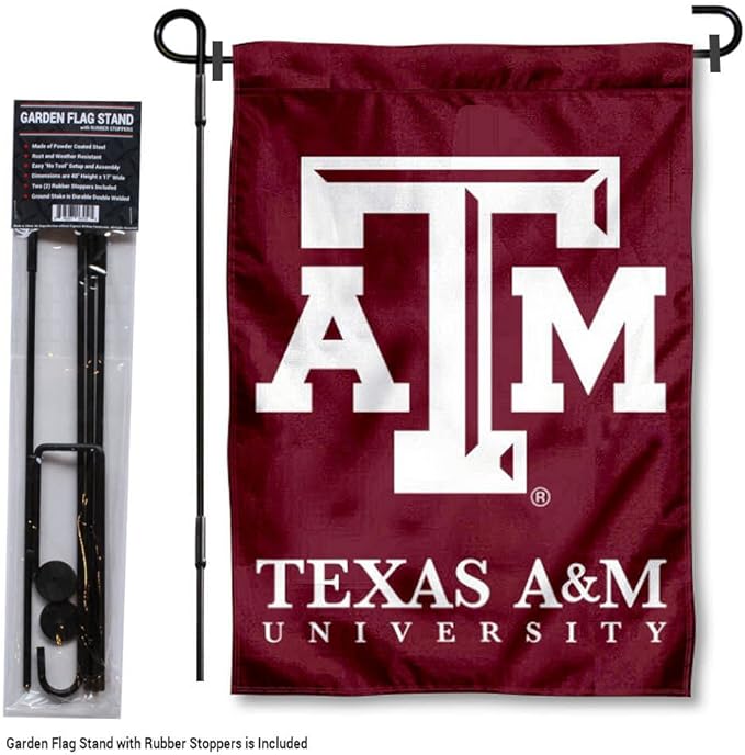 College Flags & Banners Co. Texas A&M Aggies Garden Flag with Stand Holder
