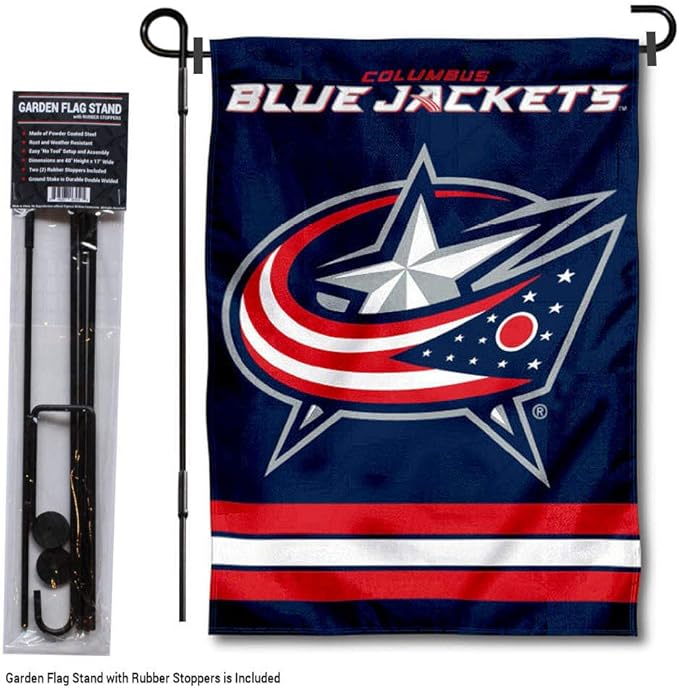 WinCraft Columbus Blue Jackets Garden Flag with Pole Stand Holder