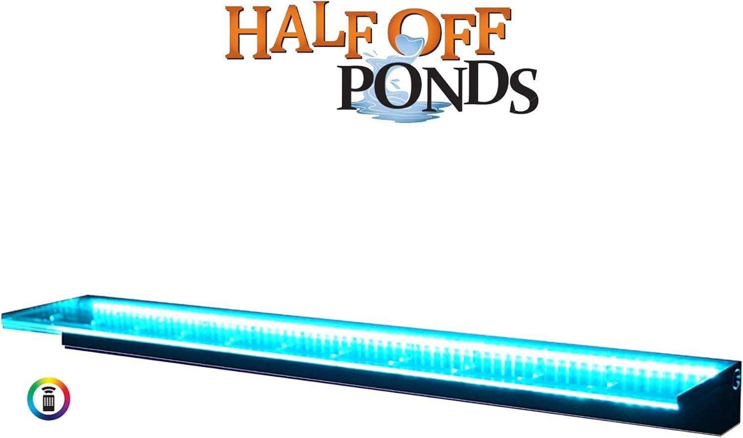 HALF OFF PONDS Sheer Elegance 48" Color Changing Lighted Acrylic Spillway - SE48CC-HOP