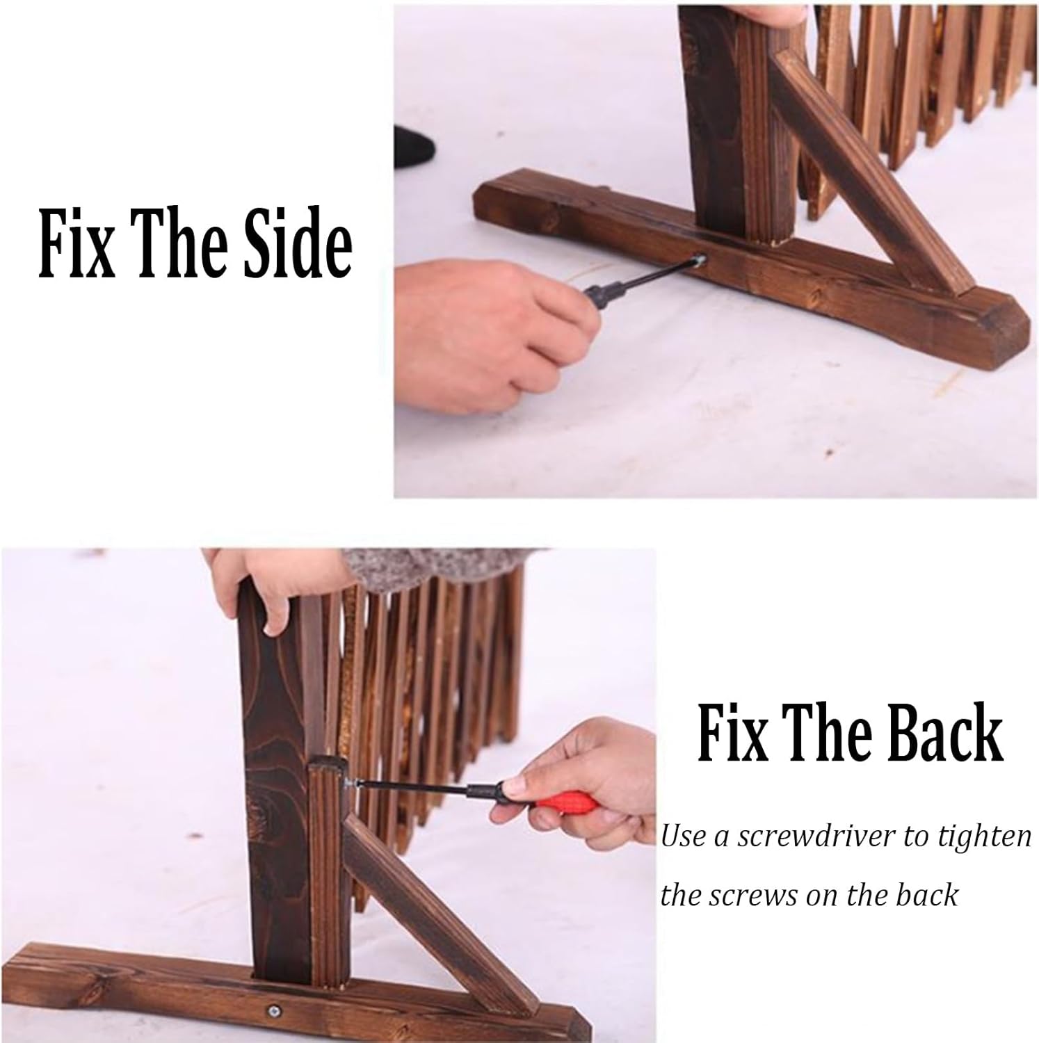 Expandable Wooden Lattice Fence Panel - Retractable Garden Trellis for Climbing Plants, Freestanding No-Dig Fencing Screen, White, 82.67"x47.24" - Perfect for Pets and Outdoor Spaces