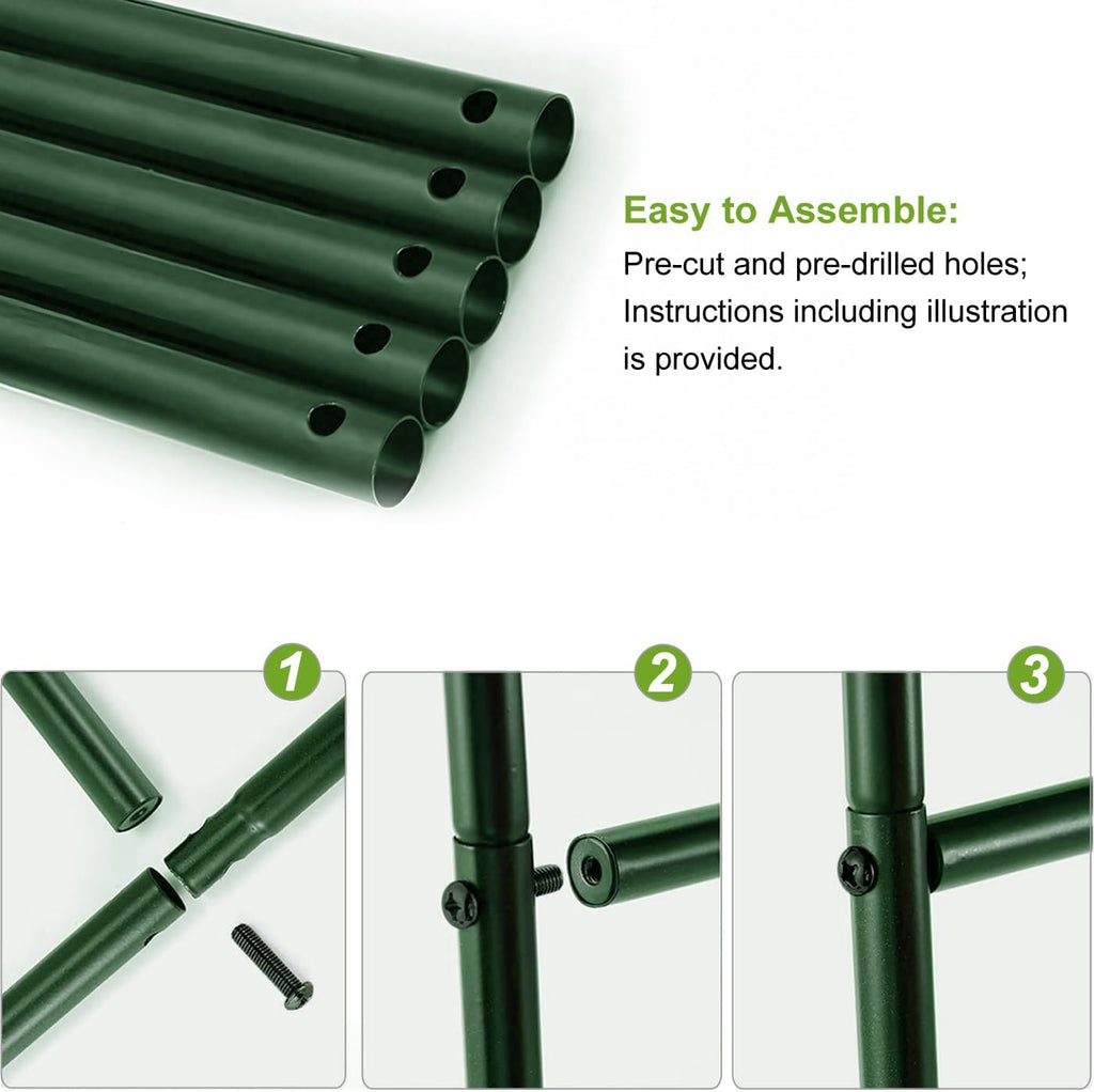 Metal Pergola Arbor, 4.6 Feet Wide x7.9 Feet High,Assemble Freely Lightweight Wide Garden Arch for Various Climbing Plant Wedding Garden Arch Bridal Party Decoration Wide Arbor,Green