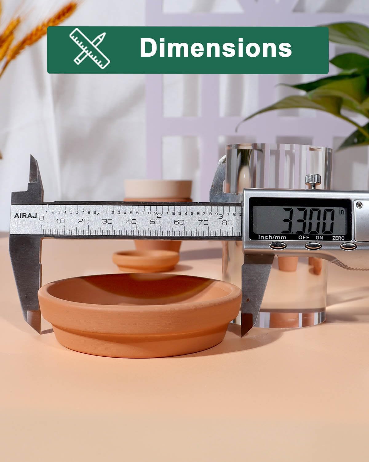 vensovo 3 Inch Terracotta Plant Saucer Pots Tray - 12 pcs Mini Planter Saucers for Indoor & Outdoor Plants, Small Clay Trays Perfect for 2 Inch 2.5Inch Flower Pot