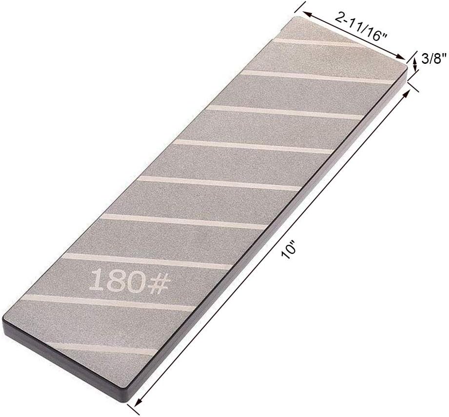 SCOTTCHEN Diamond Flattening Stone Lapping Plate Double-sided Extra Large 10x3 inch (120&180) Grit Diamond Sharpening Plate Fixing Stone Flattener