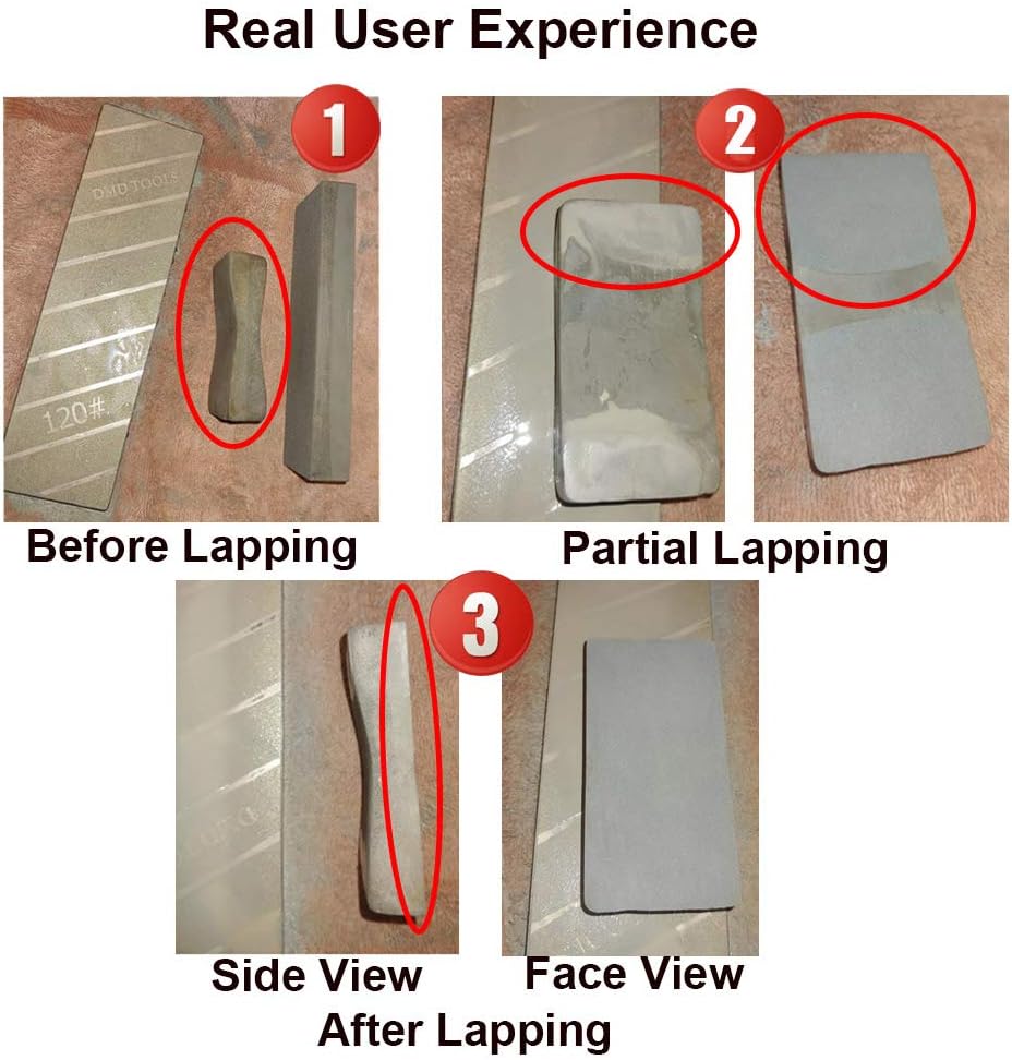 SCOTTCHEN Diamond Flattening Stone Lapping Plate Double-sided Extra Large 10x3 inch (120&180) Grit Diamond Sharpening Plate Fixing Stone Flattener