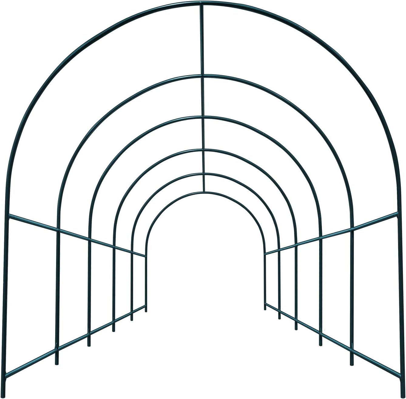 Multi-Size Large Garden Support Arch Frame Climbing Plant Arch Arbor for Flowers/Fruits/Vegetables (16.4ft x 7ft x 7.2ft)