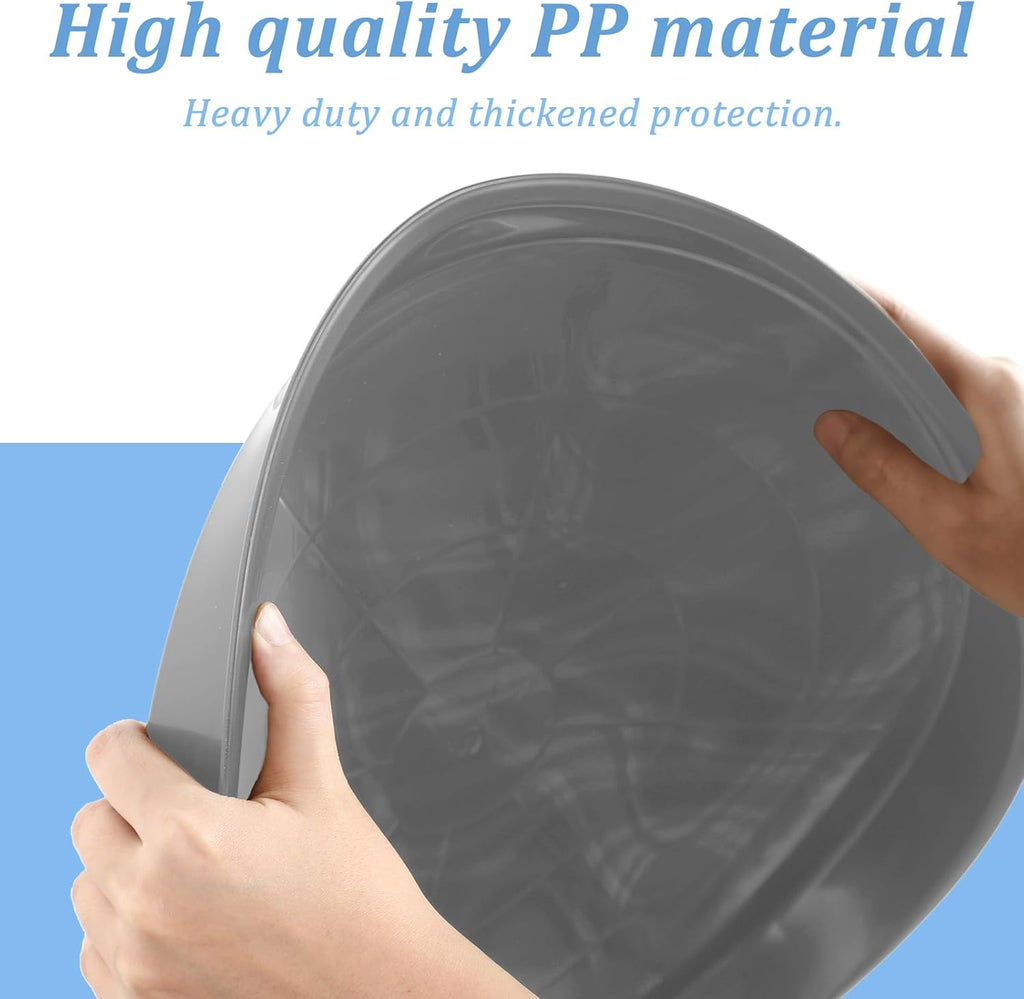 Eccliy 12 Pcs Plastic Plant Saucers Round Plant Tray Large Flower Pot Heavy Duty Planter Water Trays Thick Planter Drip Saucers for Indoors and Outdoors(20 Inch,Gray)