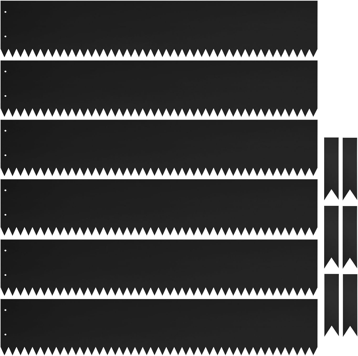 8 Inch Steel Landscape Edging,6 Pack Hammer in Edging for Landscaping, Metal Landscape Edging for Lawn, Pathway, Yard