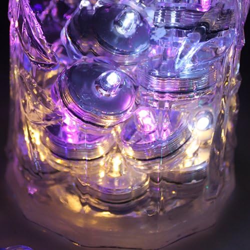 Bright LED Floral Tea Light Submersible Lights for Party Wedding (Blue, 60 Pack)