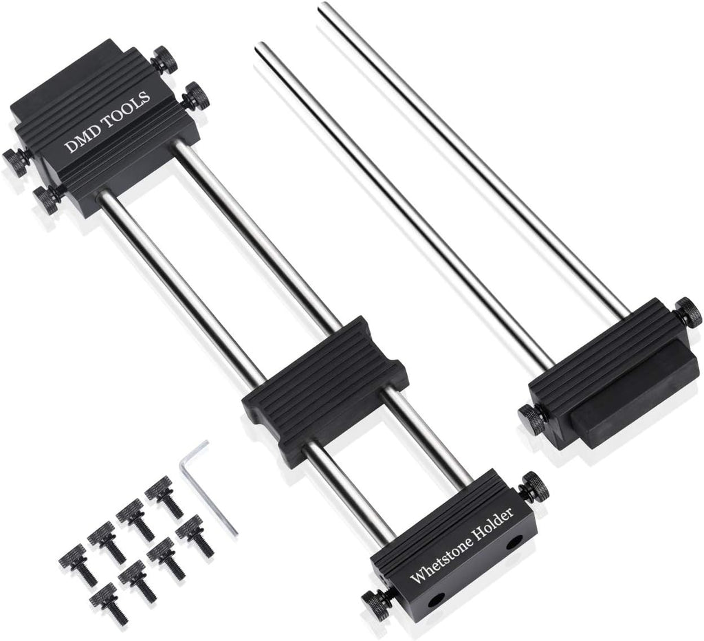 Professional Superfine Knife Sharpening Stone Set Sink Bridge Whetstone Holder, Adjustable Sharpening Stone Holder Knife Sharpeners Tool Kit for Kitchen Hunting (LONG HOLDER)