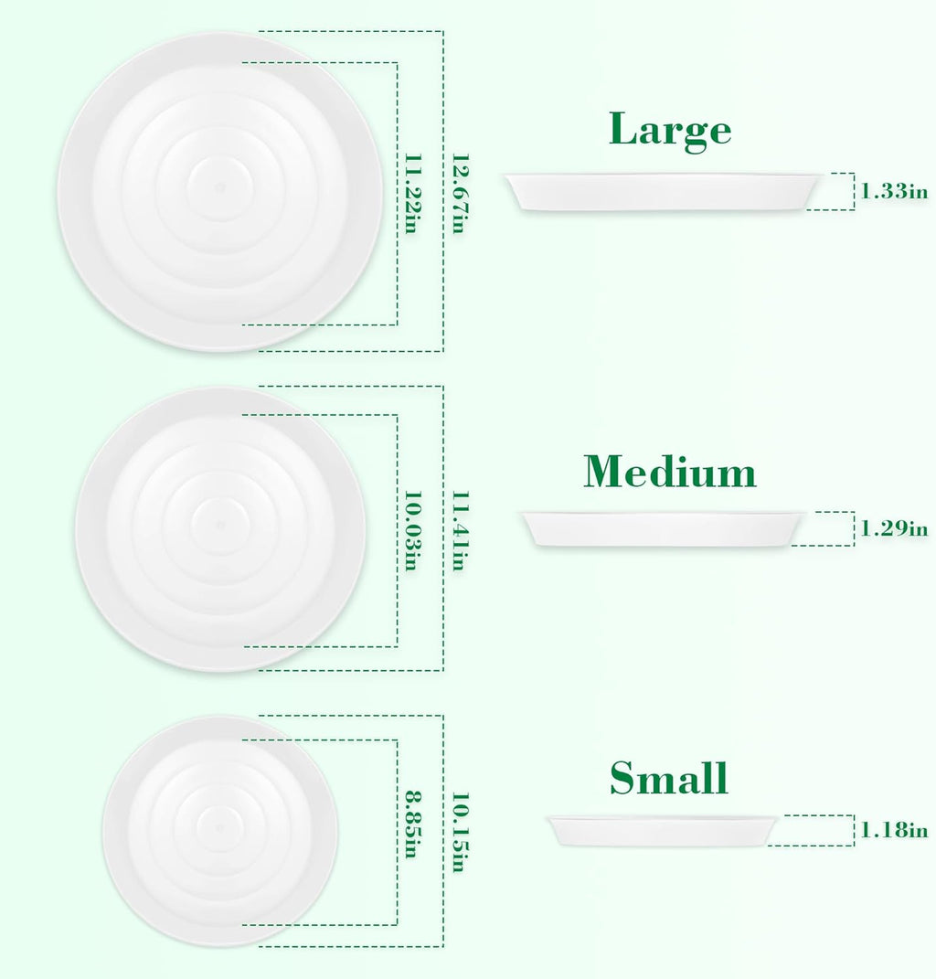 U0U 3 Size Round Stepping Stone Mold,10" 11.4" 12.6" Cement Molds for Concrete,White Plastic Concrete Molds for Casting Garden Pathmate Pavement Precast and Forms Walkway