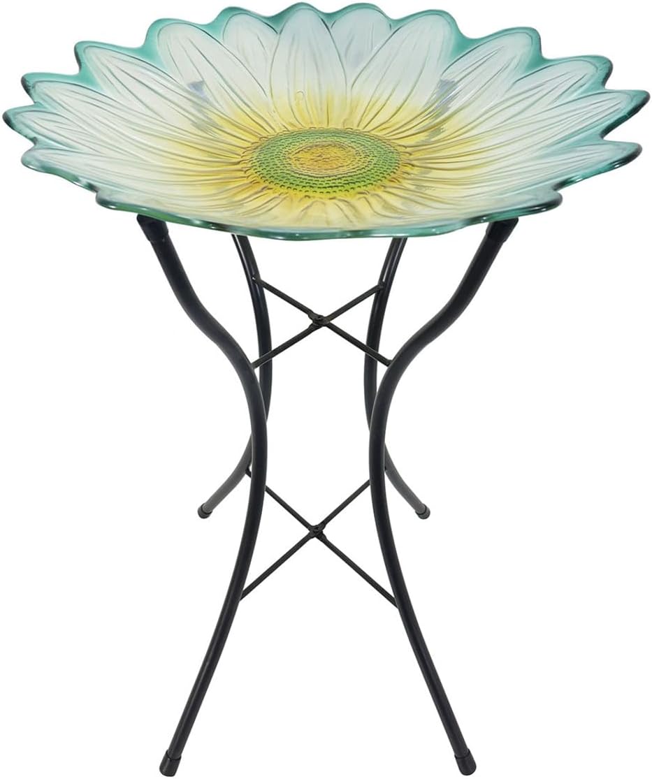 Briarwood Lane Daisy Glass Bird Bath