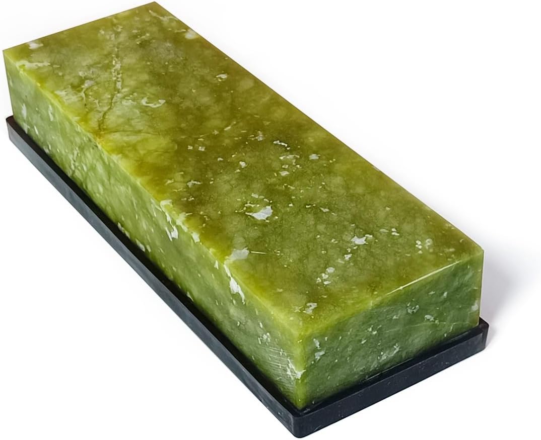 Knife Sharpening Stone,10000 Grit Whetstone Final Fine Polishing Natural Green Honing Oilstone for Knives Tools,Cutting Tools 180 * 60 * 30mm (A)