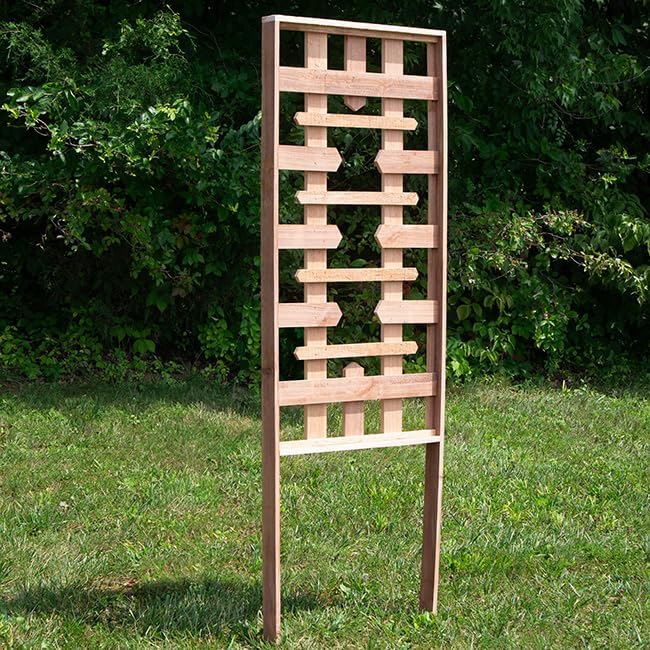 Premium Cedar Camelot Trellis – 72" H x 28" W Elegant Wooden Garden Trellis for Climbing Plants – Outdoor Cedar Lattice Panel for Privacy & Decor – Sturdy Plant Support by Prime Retreat