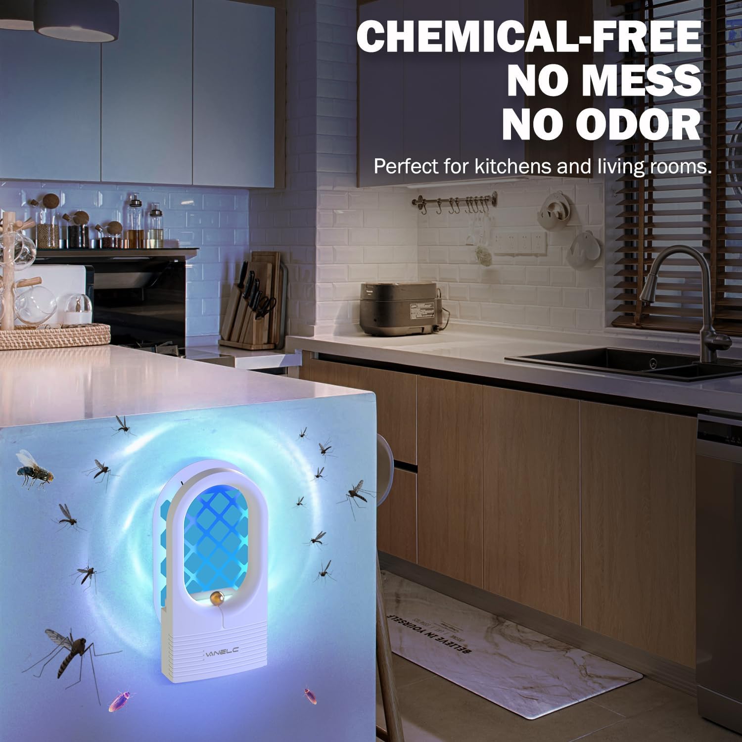 10 Pack Refills for Flying Insect Trap, Indoor Fly Trap for Moth, Gnat Killer Indoor, Bug Killer (Device Not Included) (Refill - 10 Double Sided Glue Cards)