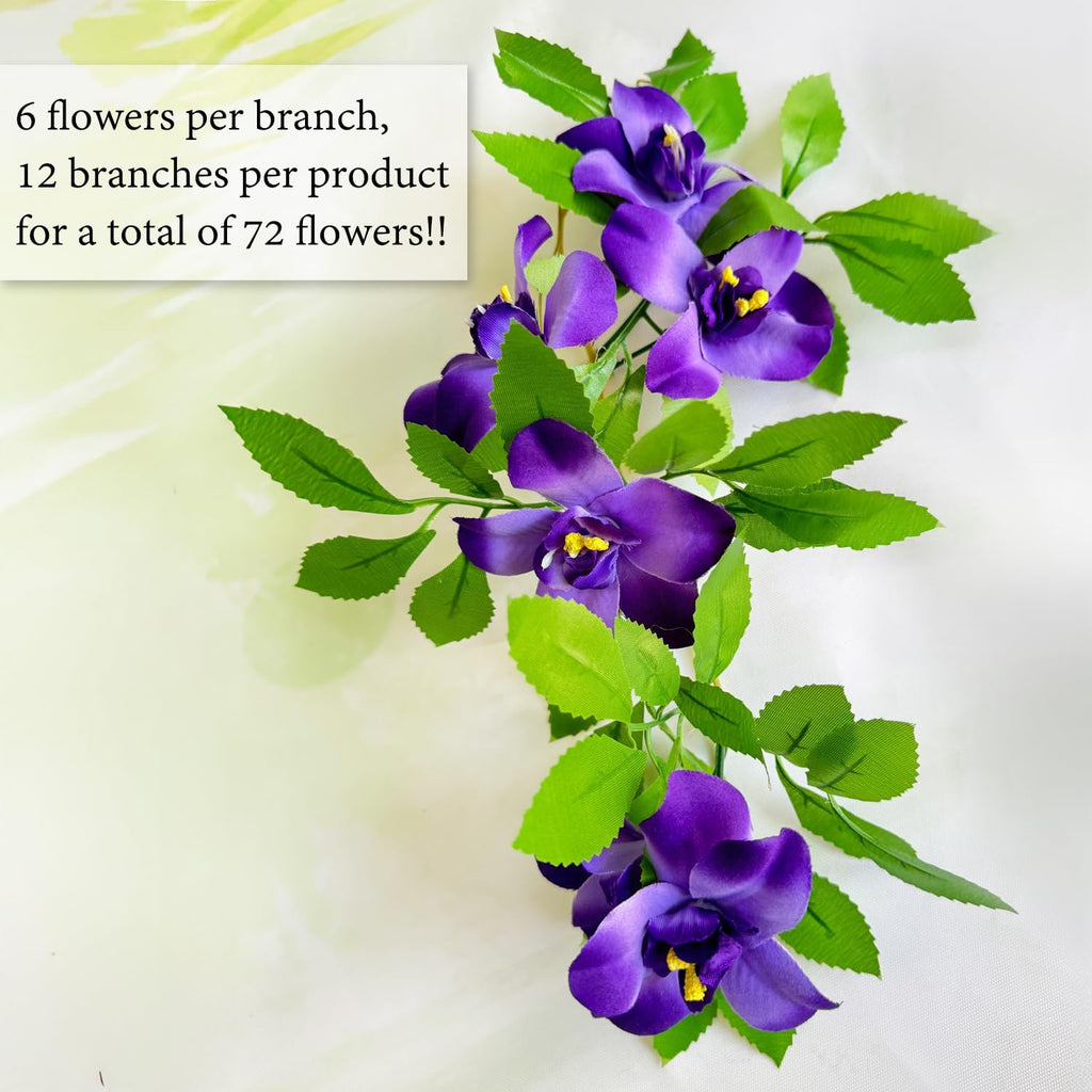 Expandable Fence Privacy Screen for Balcony Patio Outdoor,Decorative Faux Ivy Fencing Panel,Artificial Hedges (Single Sided Leaves) (2, Branches -Purple Fowers)