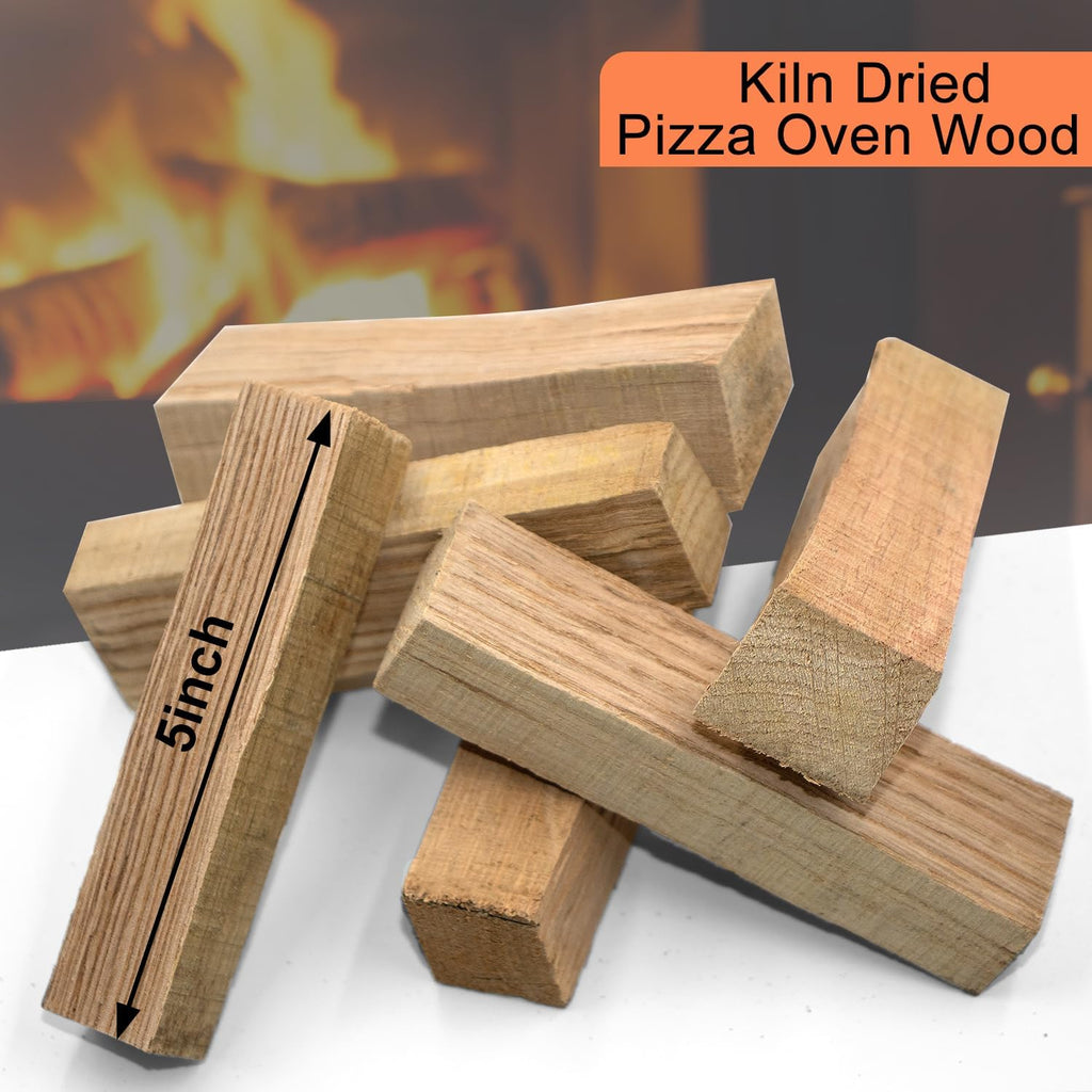 Kiln-Dried Oak Wood for Pizza Ovens, 5-Inch Barkless Logs, Ideal for Ooni, Gozney, Solo Stove, and Other Wood-Fired Pizza Ovens, Grills, and Smokers - Approx. 12 lbs