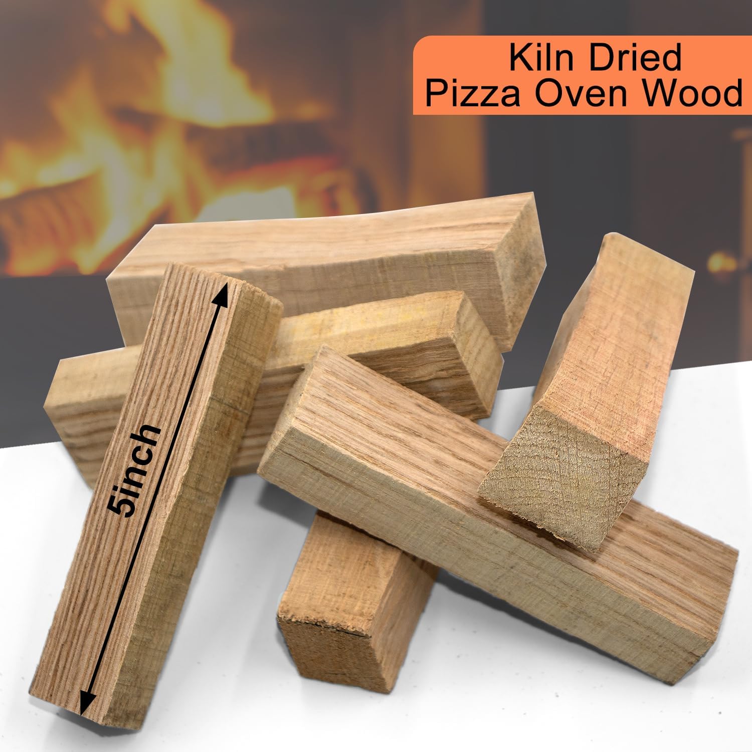 Kiln-Dried Oak Wood for Pizza Ovens, 5-Inch Barkless Logs, Ideal for Ooni, Gozney, Solo Stove, and Other Wood-Fired Pizza Ovens, Grills, and Smokers - Approx. 12 lbs