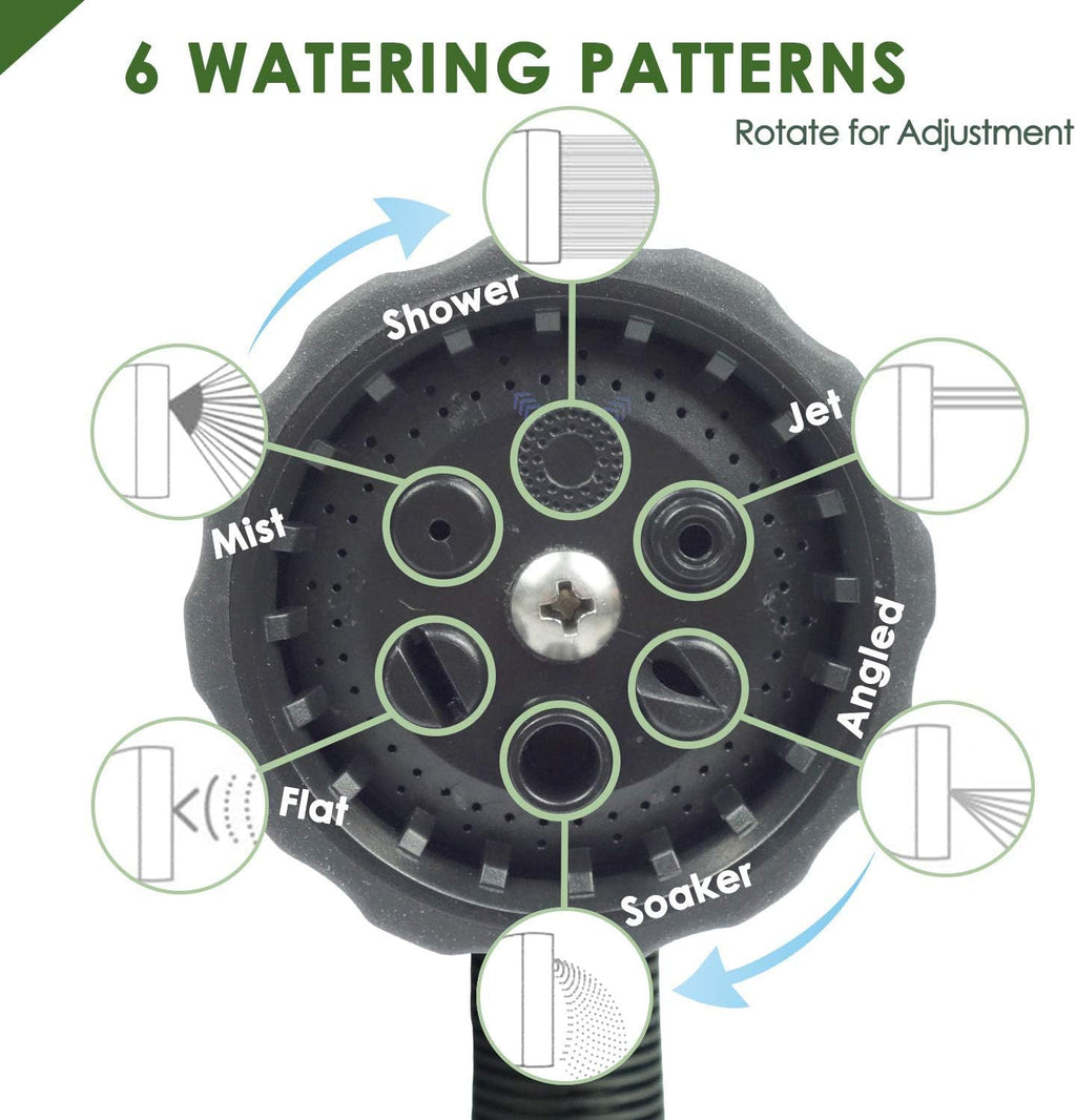 Garden Hose Nozzle Heavy Duty Water Hose Nozzle with Adjustable Watering Patterns High Pressure Sprayer Nozzles, Pefect for Car Washing and Pets Showering