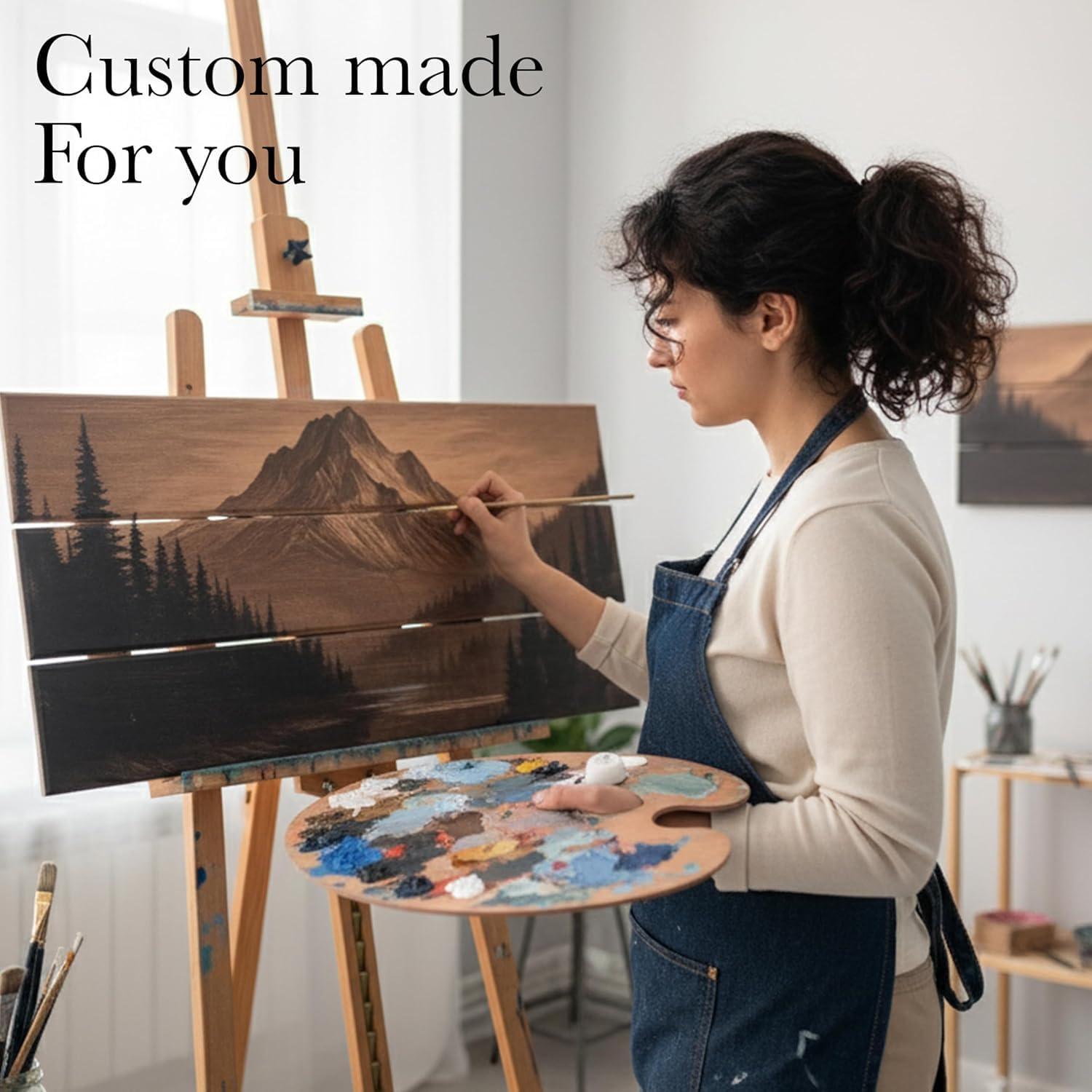 Personalized Custom Wood Name Sign for Home, Office, Nursery, Wedding, Babby Shower, Modern Rustic, Plywood, Small