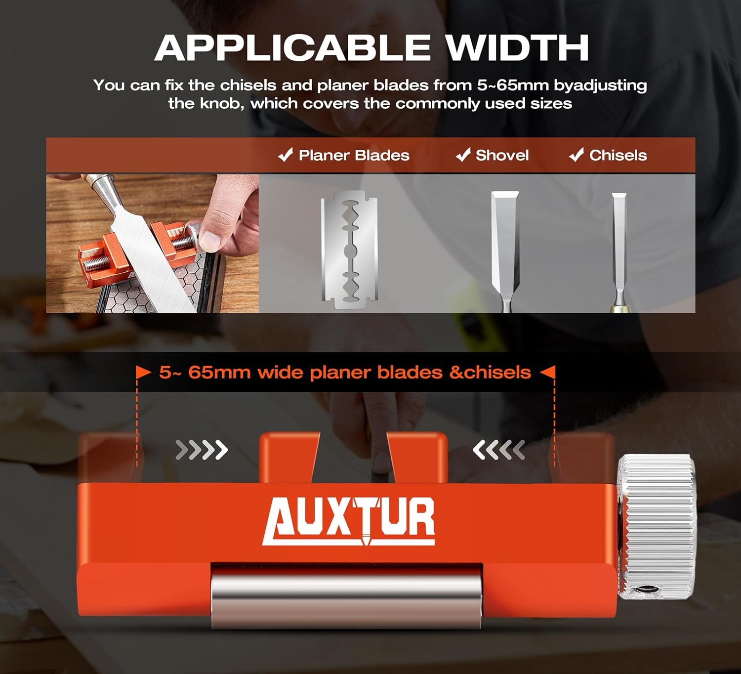 Sharpening Stone with Honing Guide Tool Set for Woodworking,Flattening Stone,Complete Sharpening System Woodworking Tools for Chisel Sharpening and Plane Restoration(guide+stone)