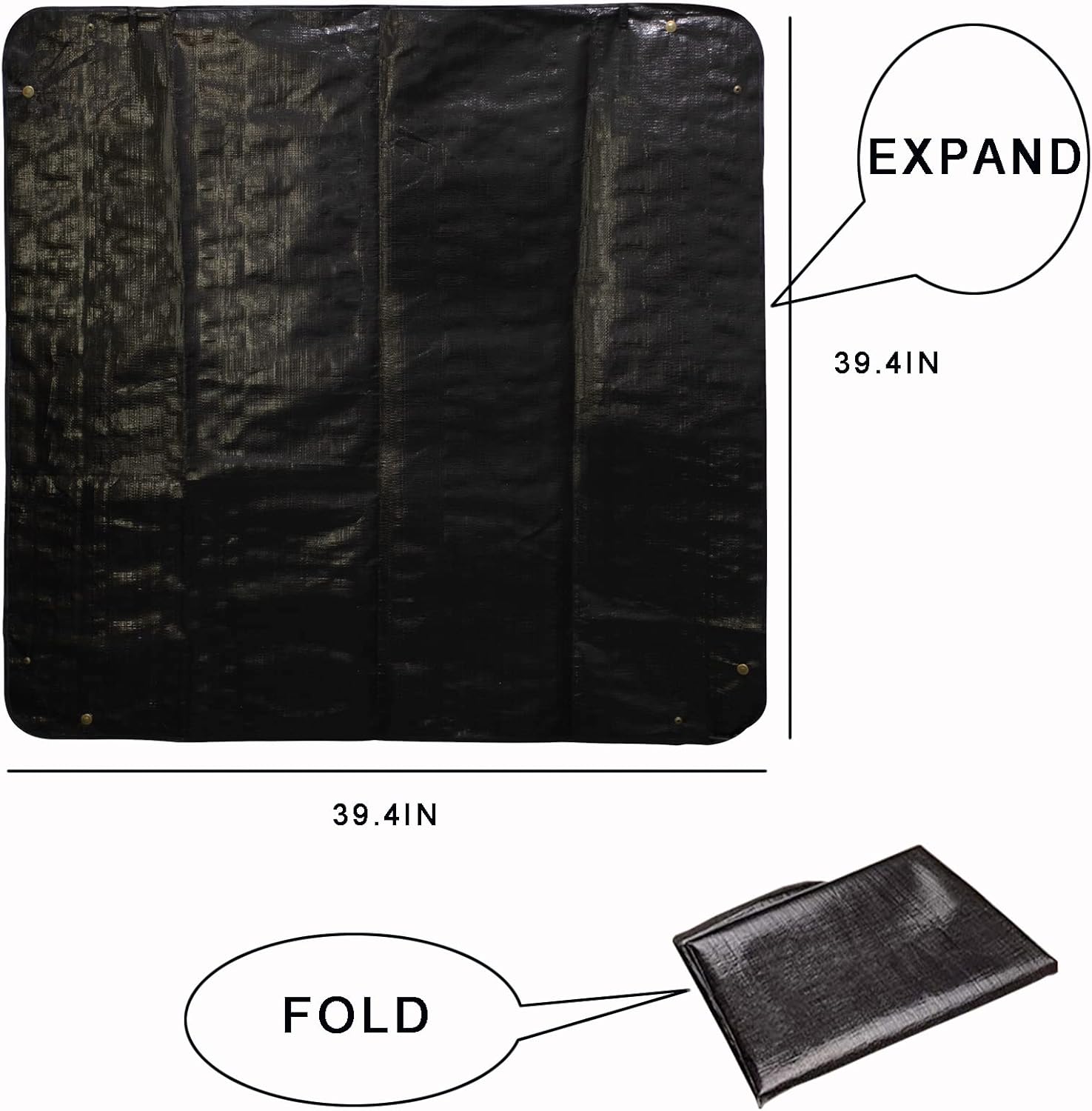 BIUWING 2PCS 39.4" x 39.4" Large Plant Repotting Mat Waterproof Transplanting Mat Indoor Plant Potting Mat Portable Gardening Mat Foldable Garden mat