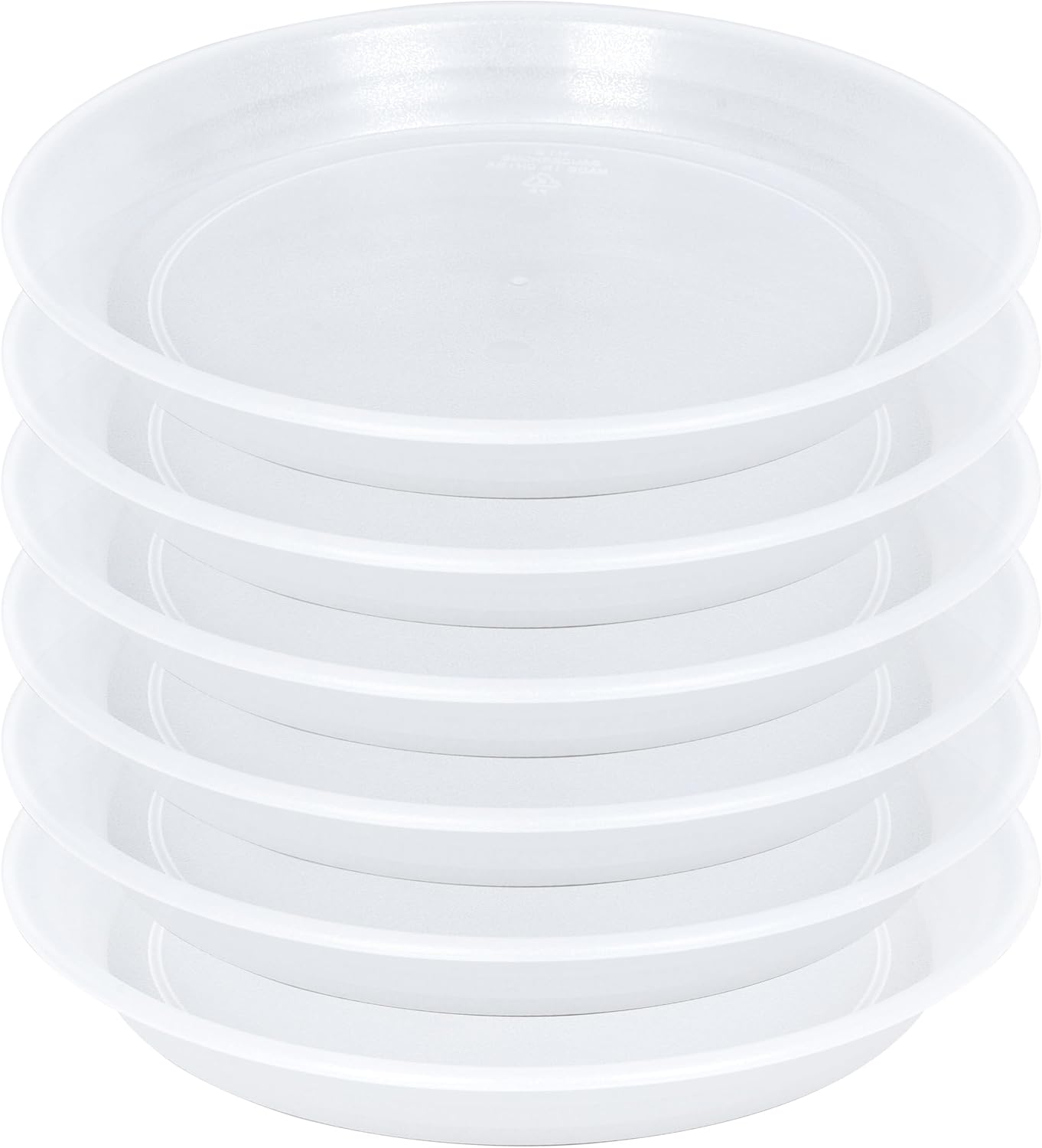 6 Pack Plant Saucer Drip Tray 9 10 inch, Clear Plant Dishes Saucer Plastic Flower Planter Saucers and Drip Trays for Indoors Outdoors, Heavy Durable Plant Plate Water Catcher (10", Clear)