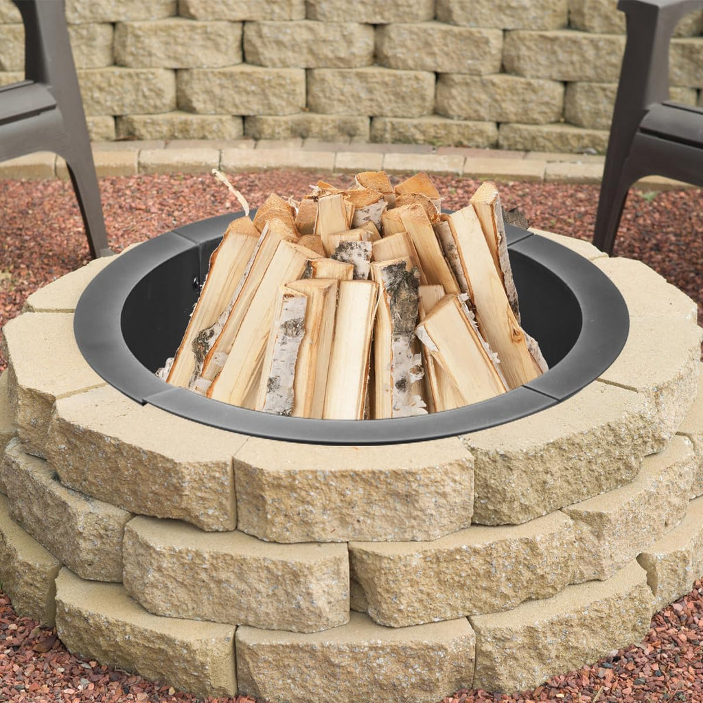 36 inch Fire Pit Ring, Firepit Ring for Camping, Wood Burning Fire Pit for Outside,Yard,Garden,Outdoor Fireplace